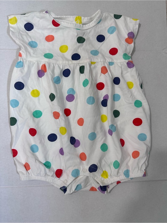 Primary Other - PRIMARY Baby Bubble Shortie in Rainbow Confetti Dot 6-12 Months